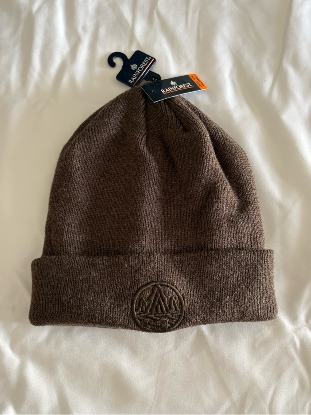 RAINFOREST Brown Fold-Over Knit Beanie